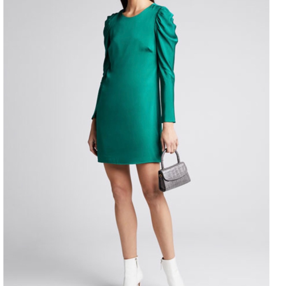 Milly Carina Draped Long Sleeve Mini Dress